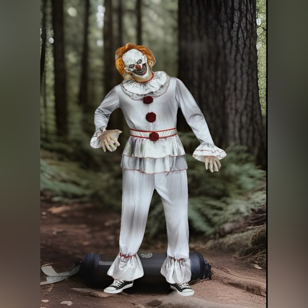 Frightening Halloween Clown Costume Men’s Adult Large (36-38)